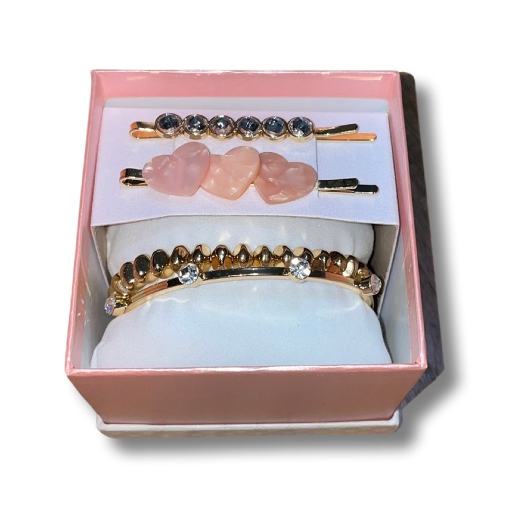 Gold Accessory Set - Hair Pins & Bracelets